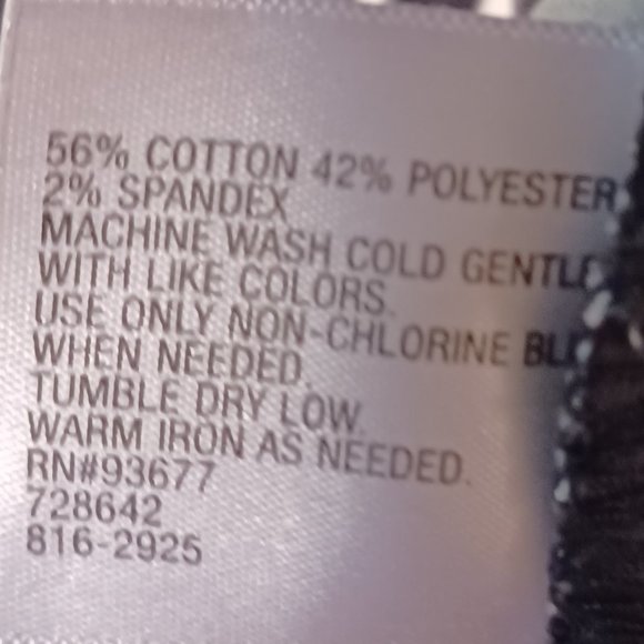 Pants Worthington clam diggers black and white with pattern -size 6- - Picture 6 of 6